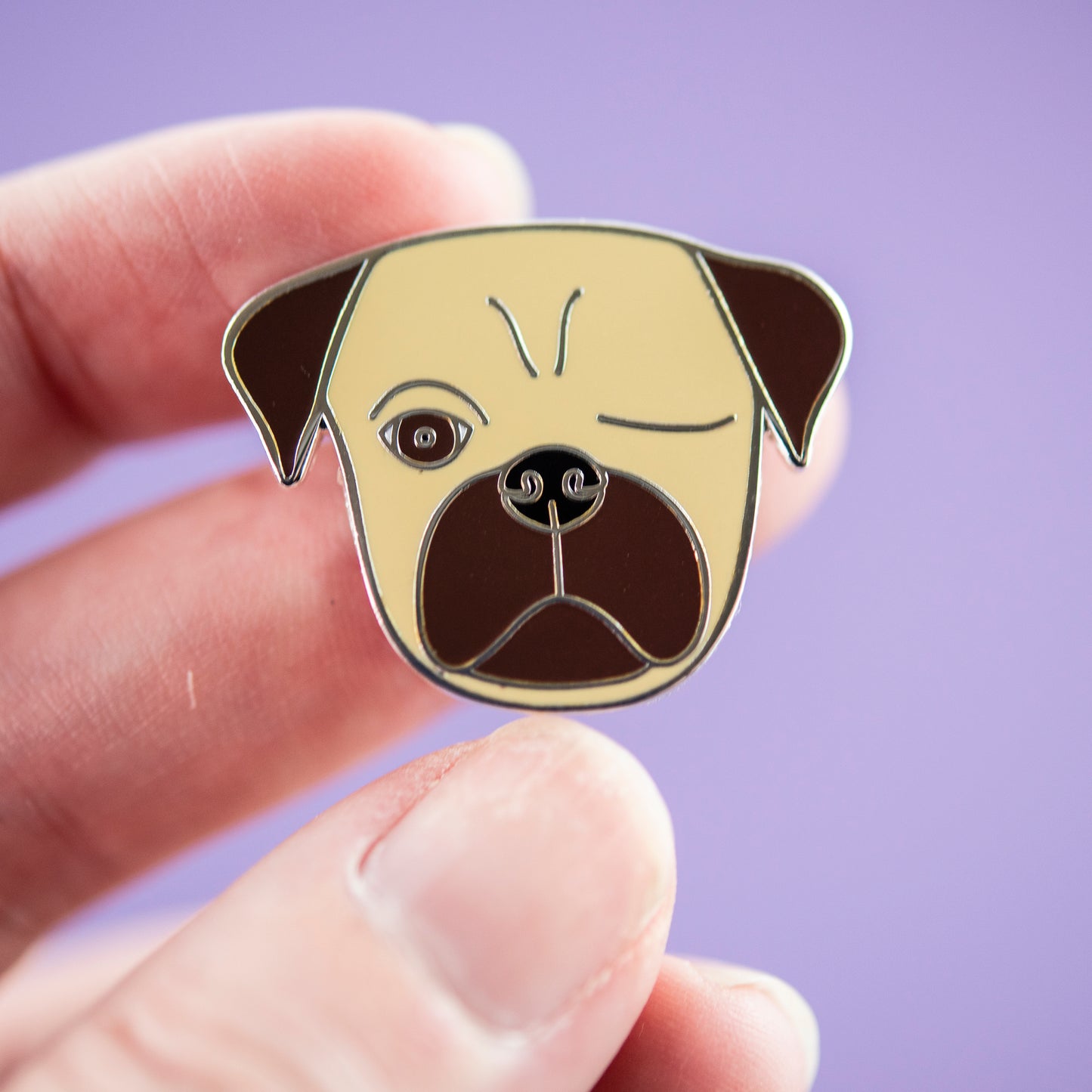 Fawn Pirate Pug Enamel Pin