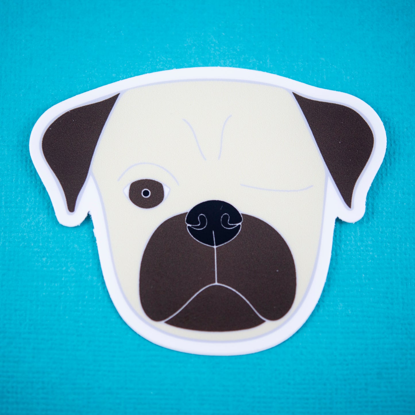 Fawn Pirate Pug 3" Sticker