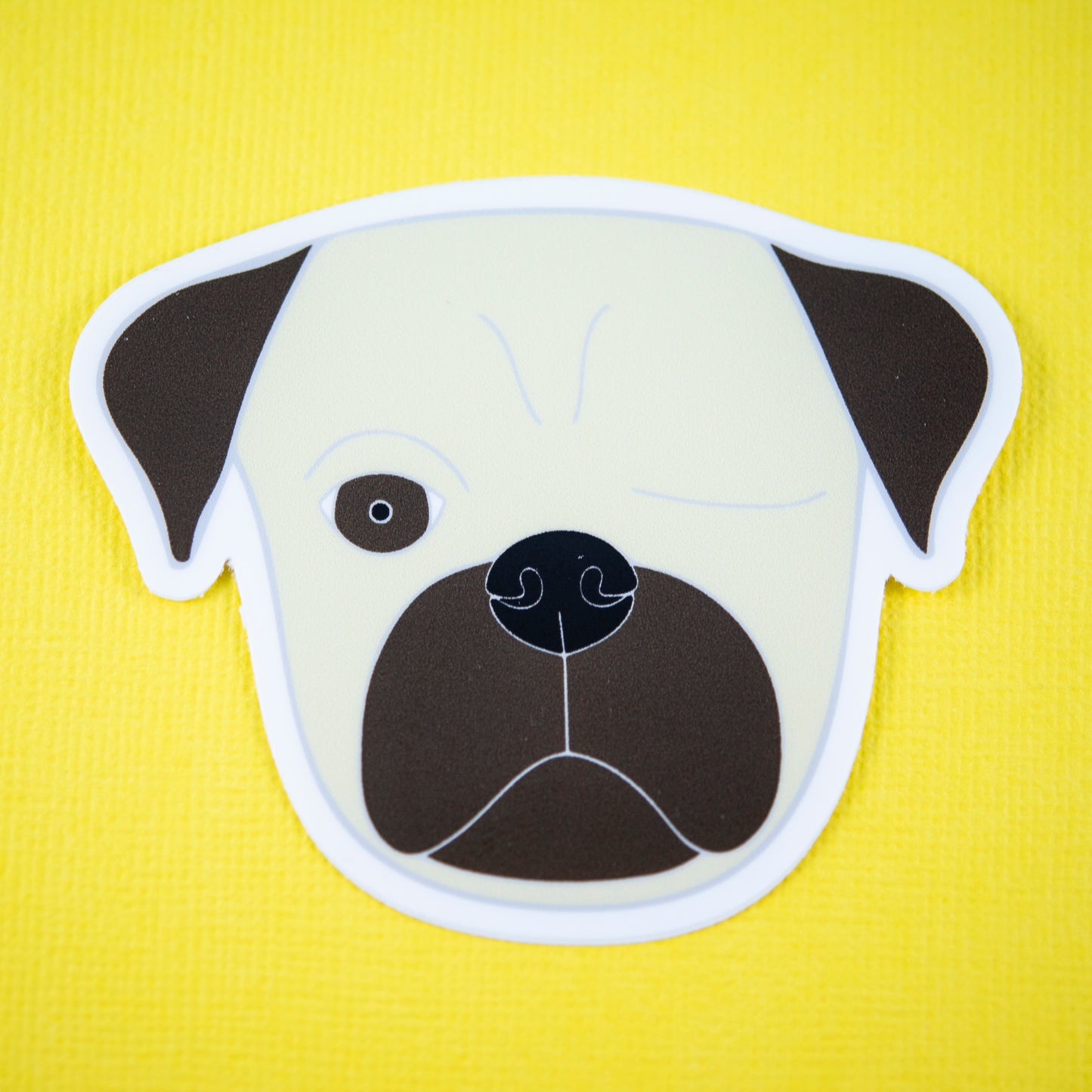 Fawn Pirate Pug 3" Sticker