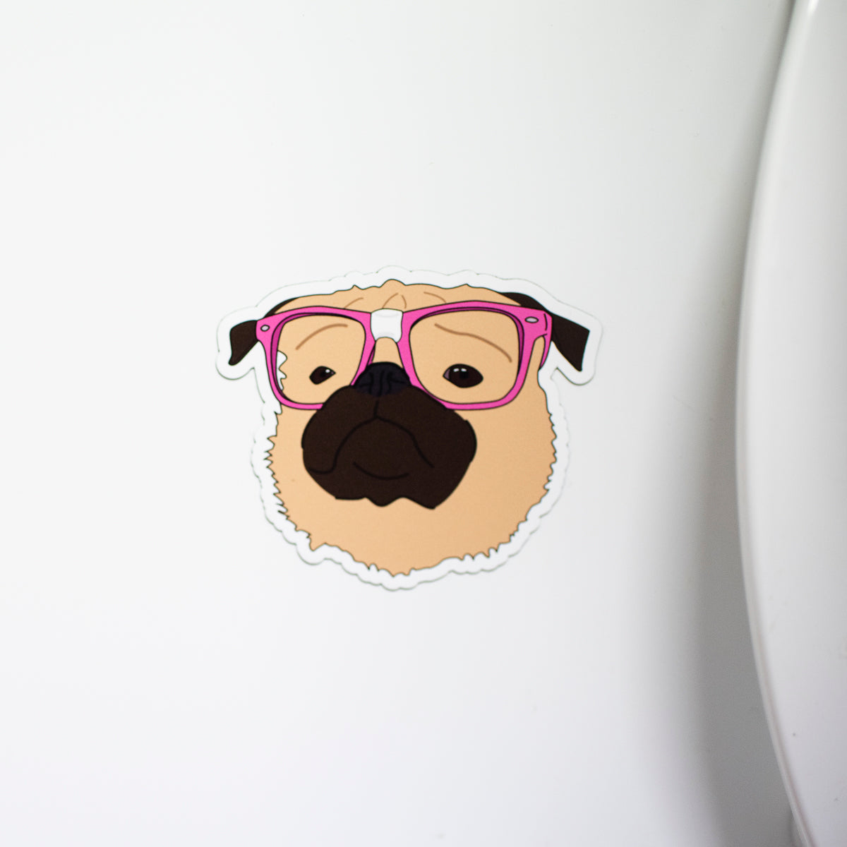 Nerdy Fawn Pug Magnet
