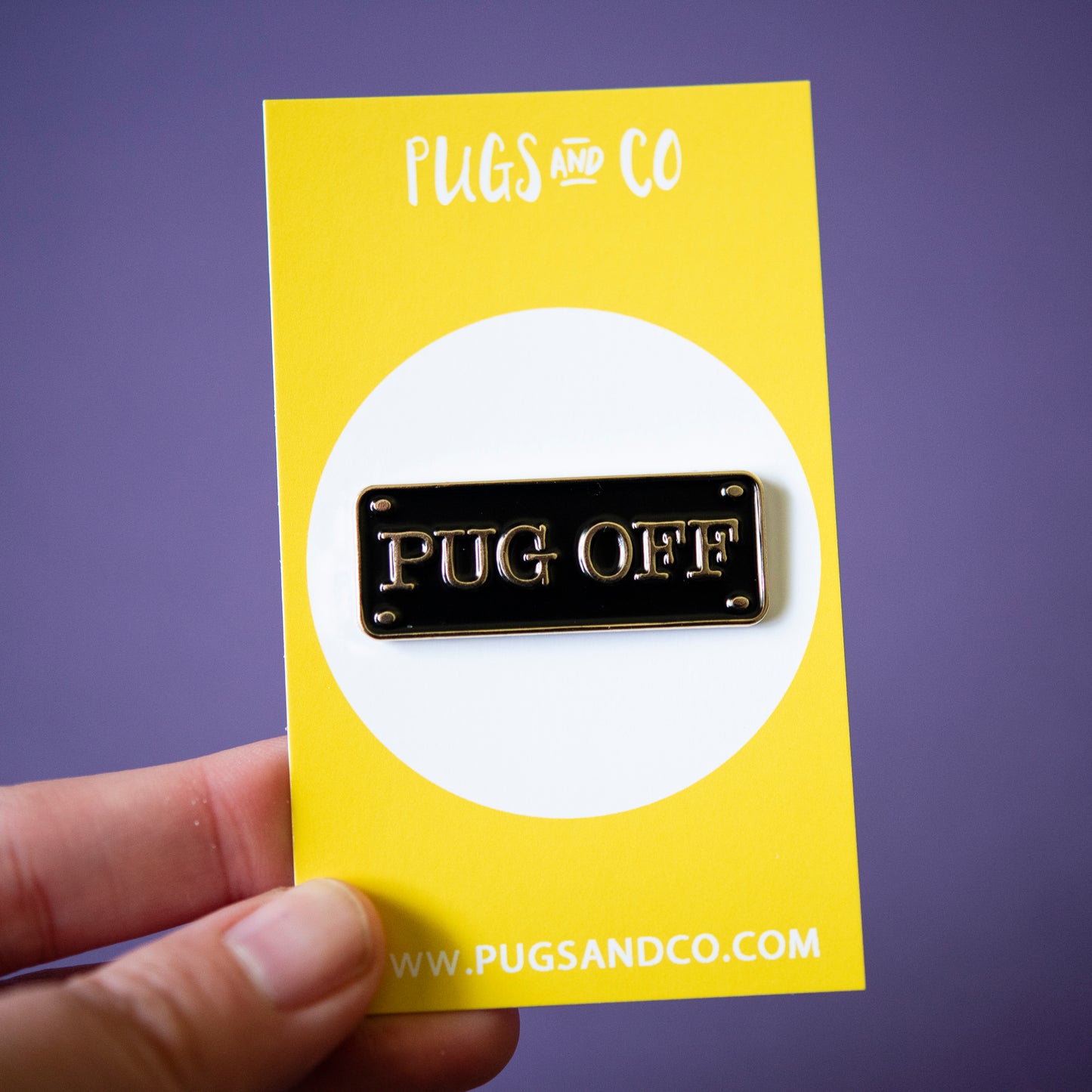 Pug Off Plates Enamel Pin