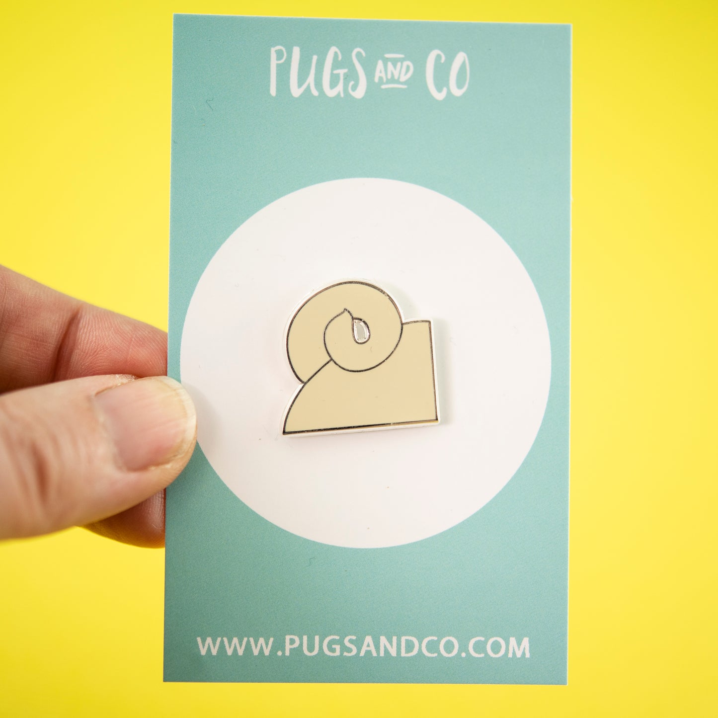 Fawn Pug Tail Enamel Pin