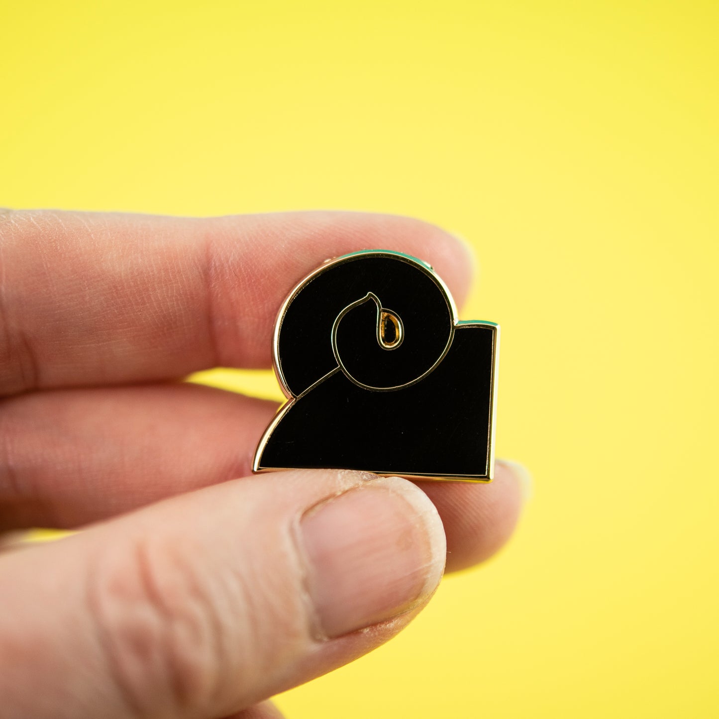 Black Pug Tail Enamel Pin