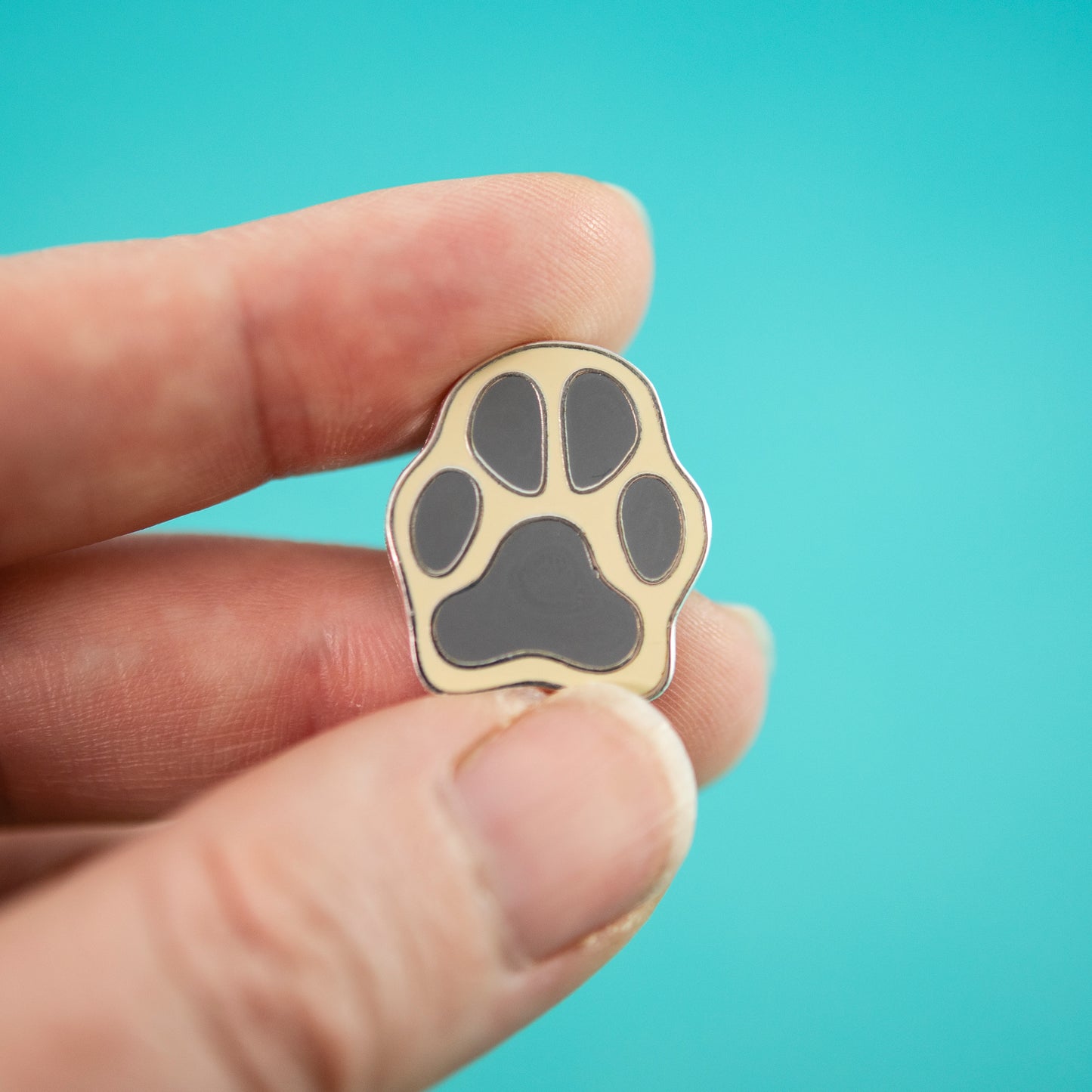 Fawn Pug Paw Enamel Pin