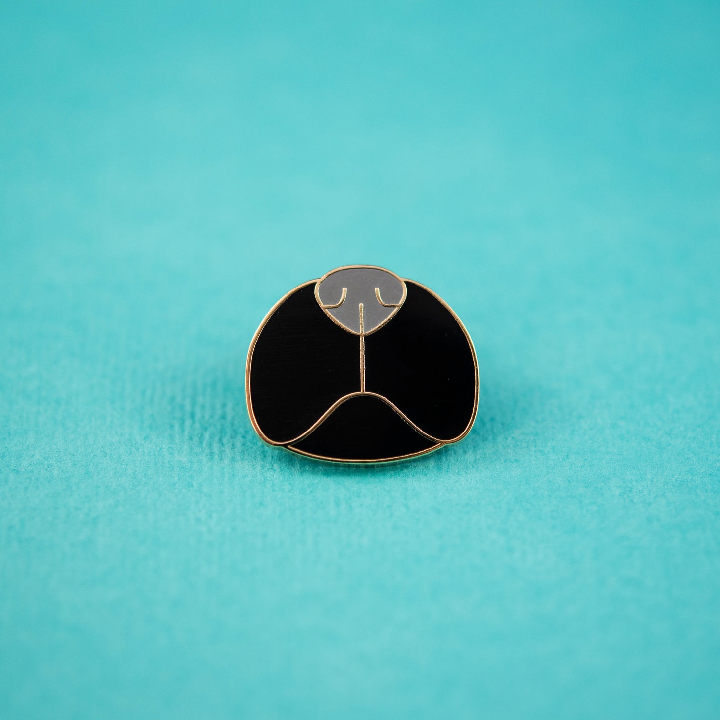 Black Pug Snout Enamel Pin