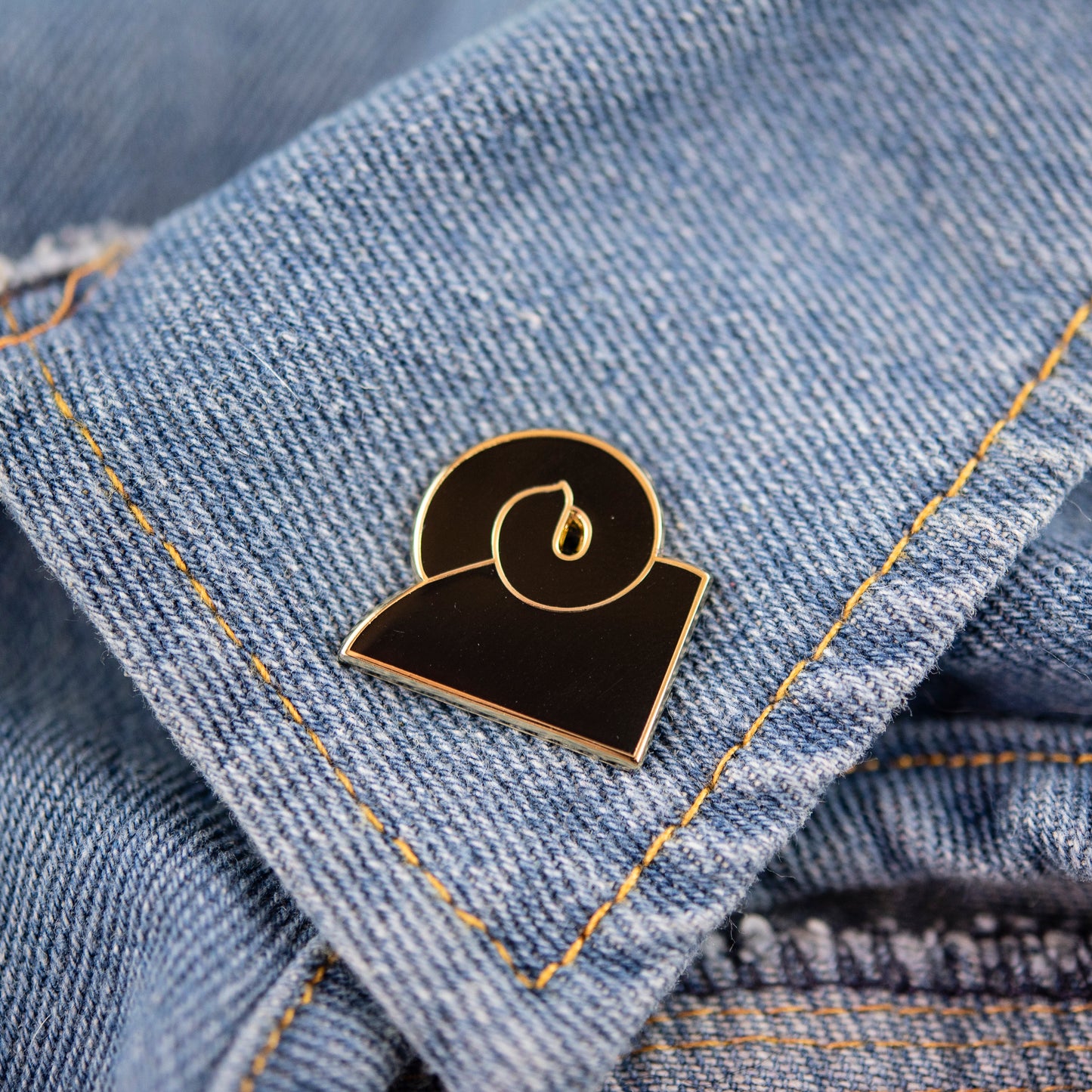 Black Pug Tail Enamel Pin
