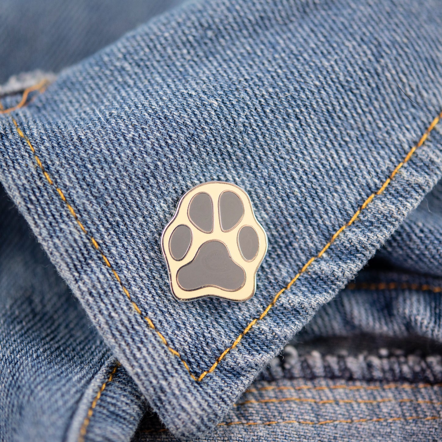 Fawn Pug Paw Enamel Pin