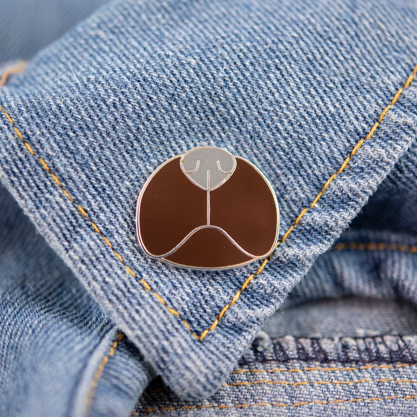 Fawn Pug Snout Enamel Pin