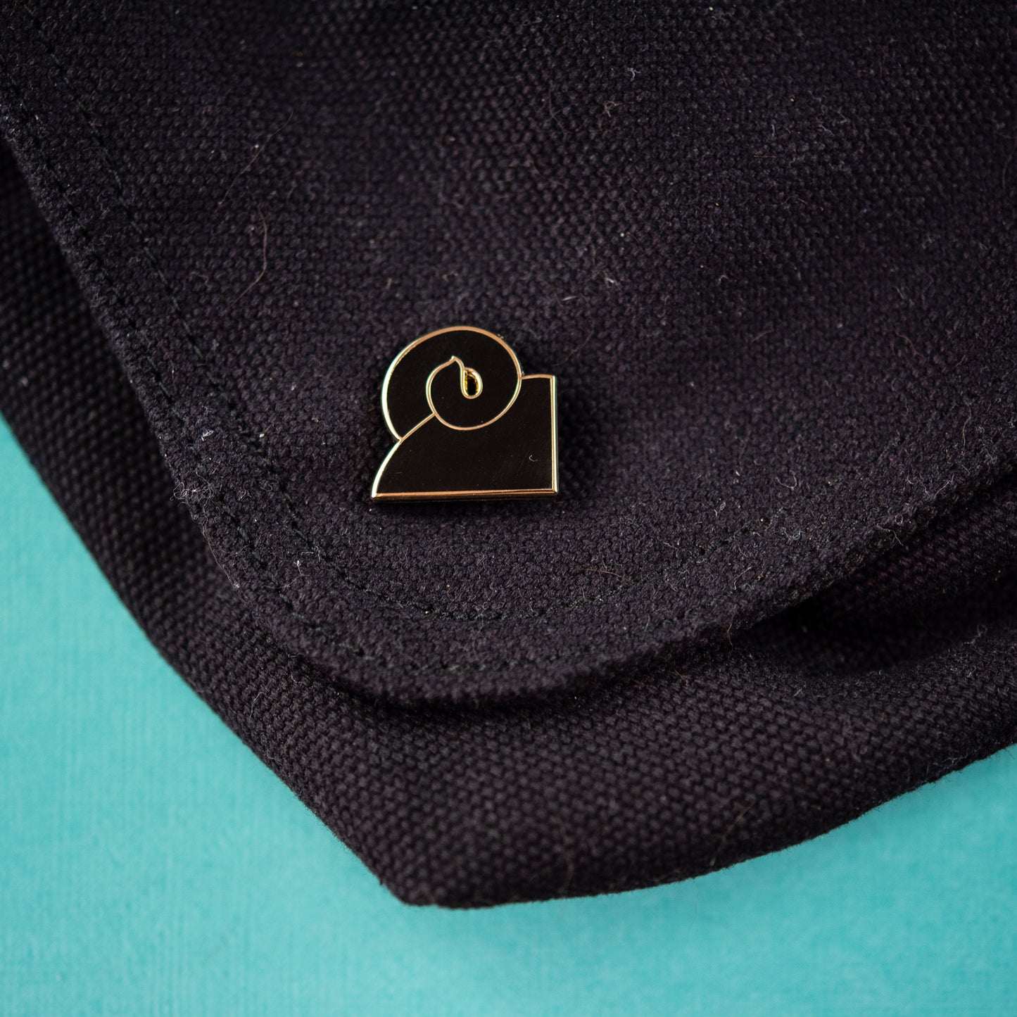 Black Pug Tail Enamel Pin