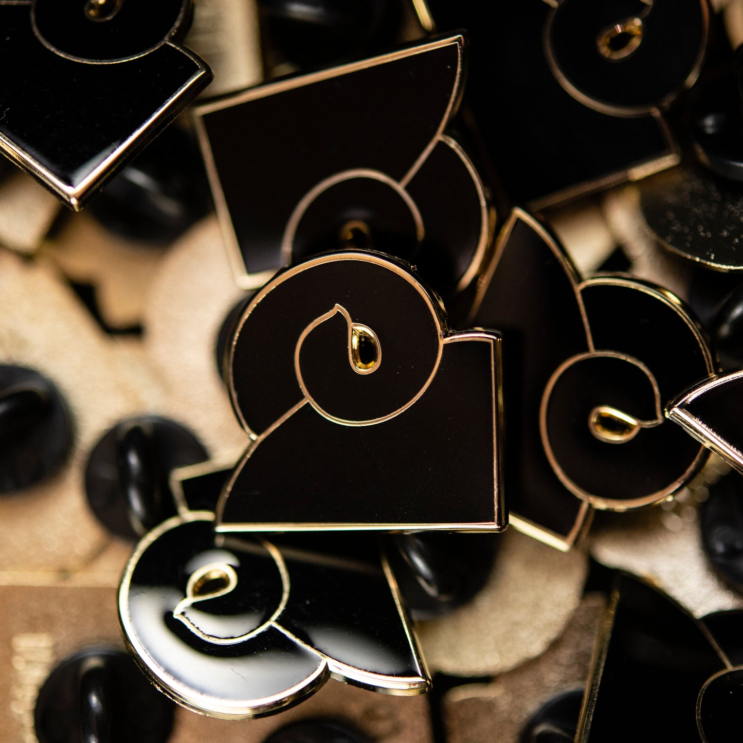 Black Pug Tail Enamel Pin