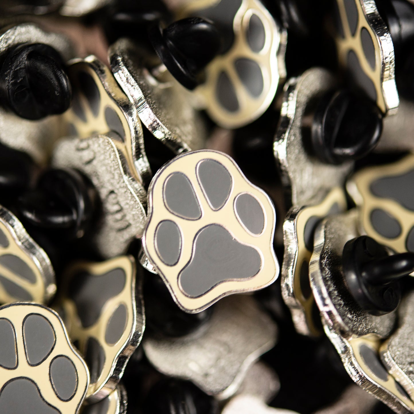 Fawn Pug Paw Enamel Pin