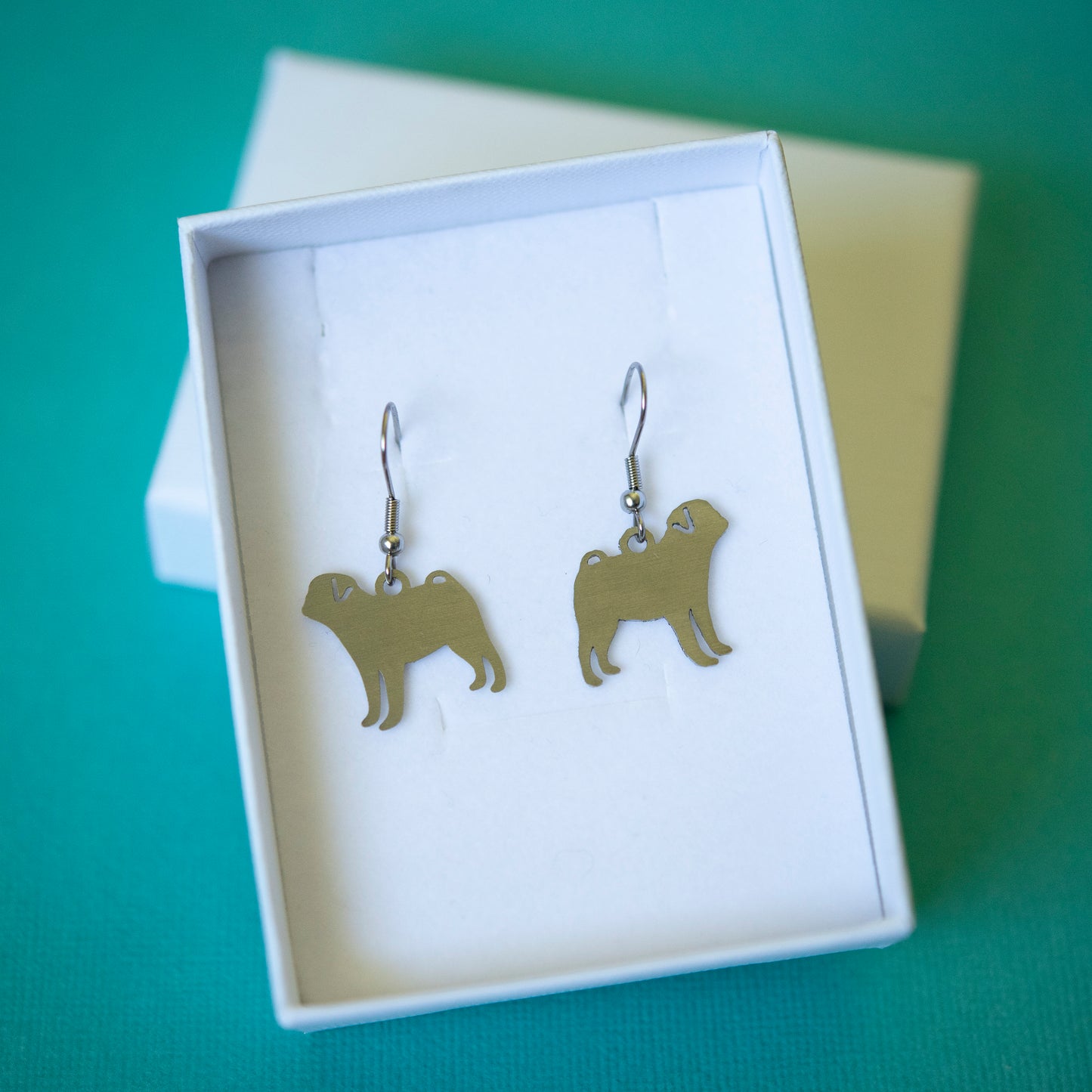 Pug Silhouette Earrings