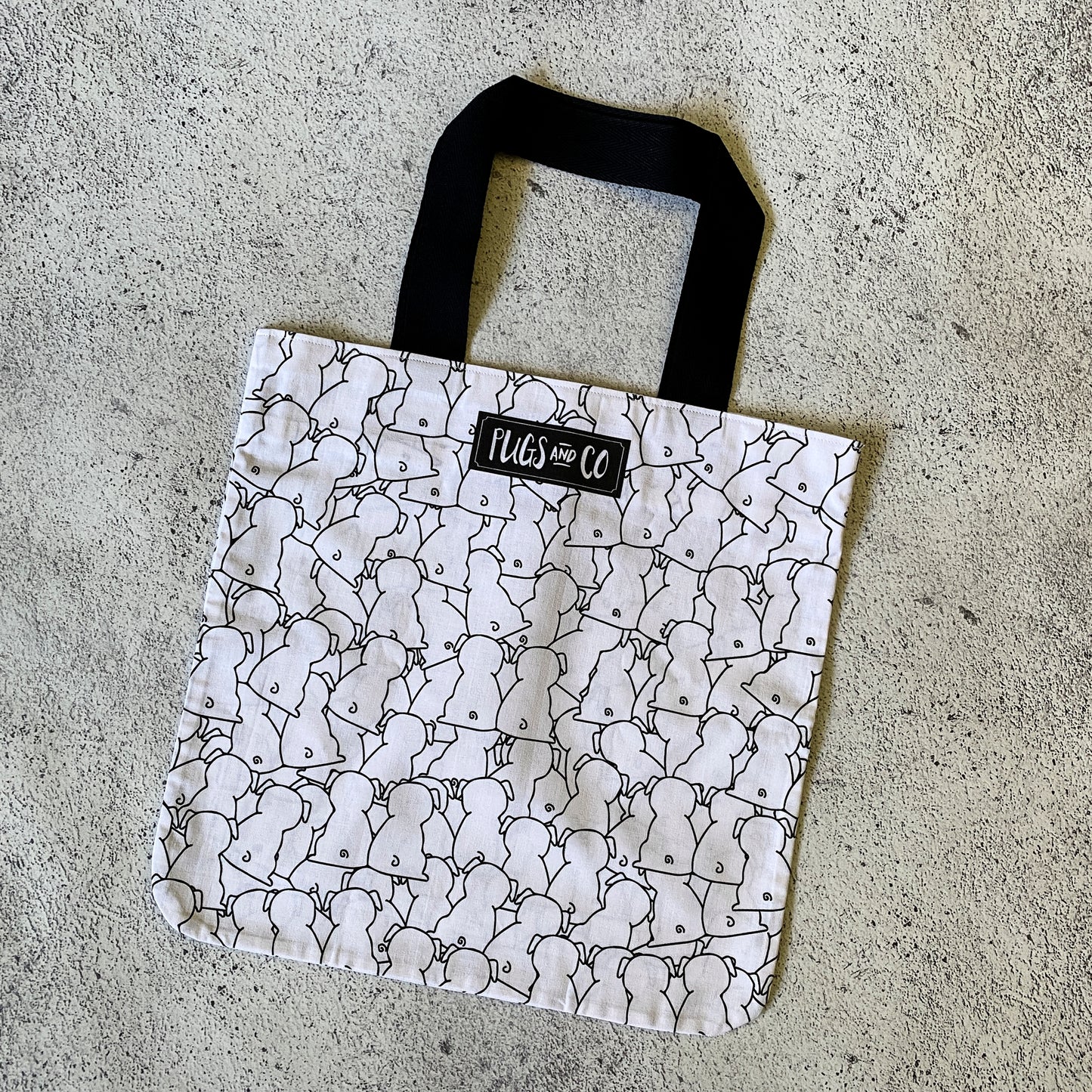 Pug Butts White Tote Bag