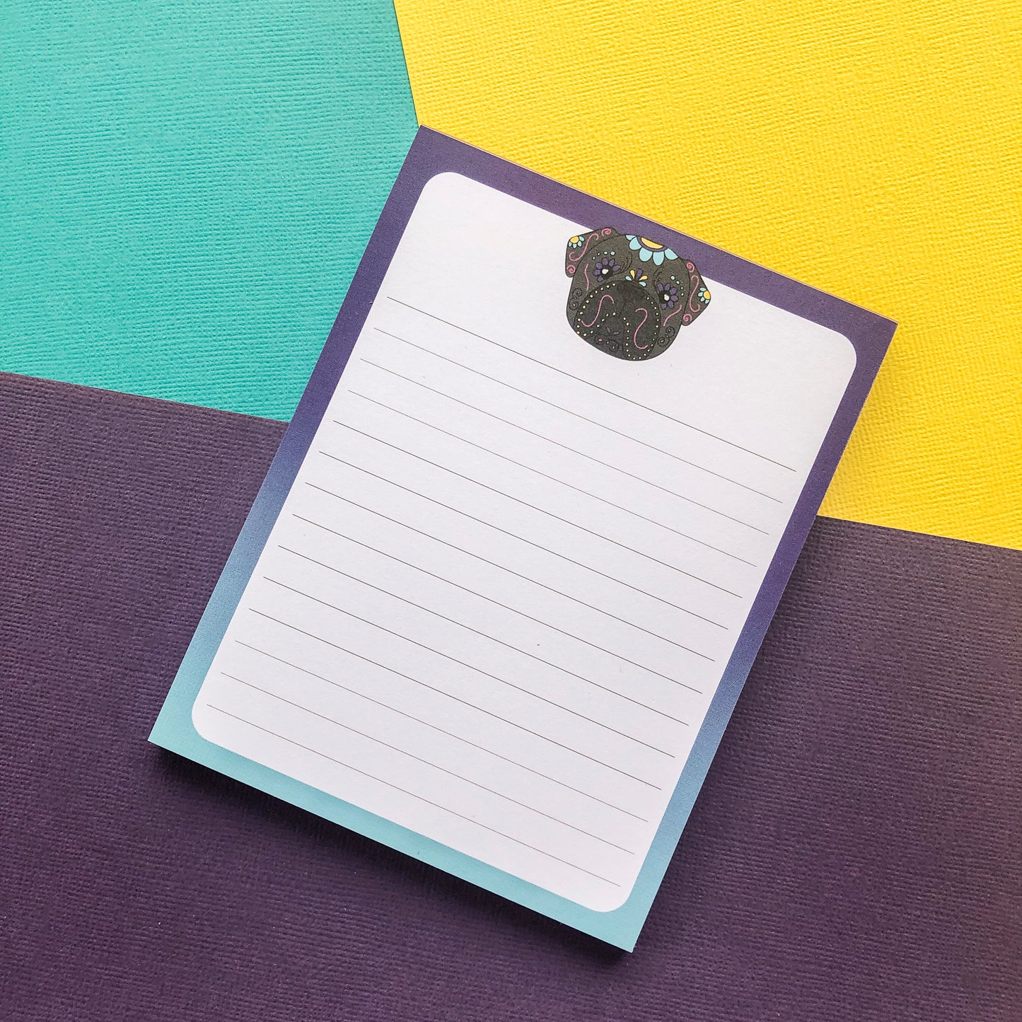 Sugar Skull Pug Notepad