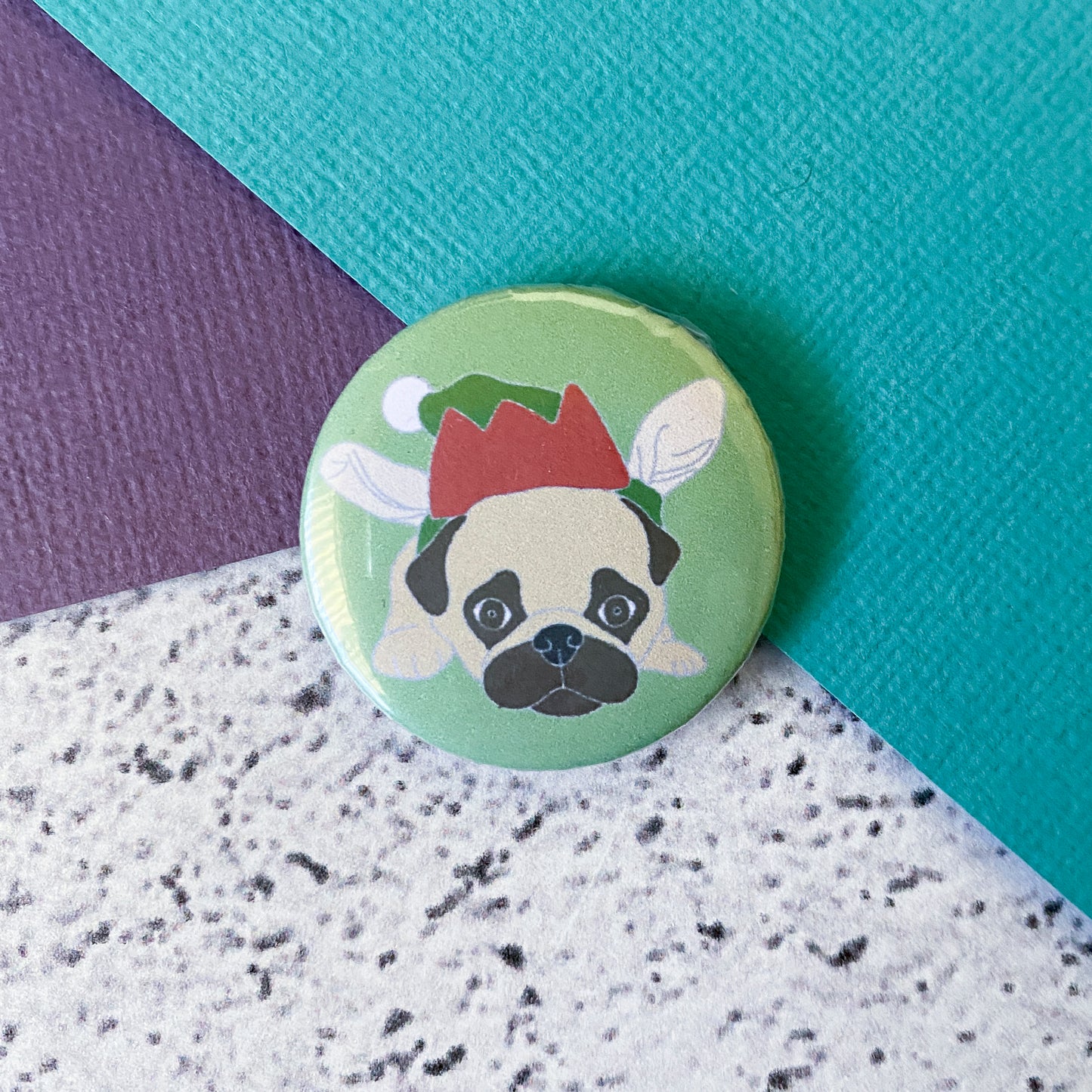 Elf Pug Badge