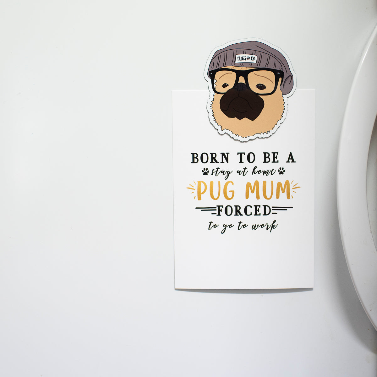 Hipster Fawn Pug Magnet
