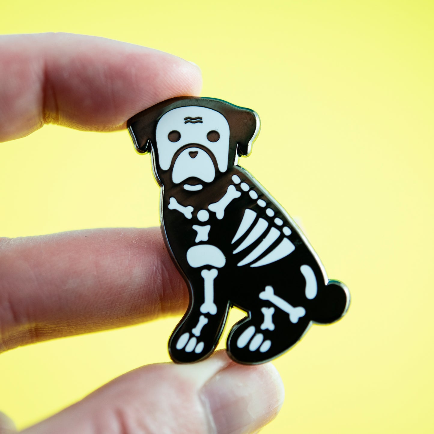 Skelo Pug Enamel Pin