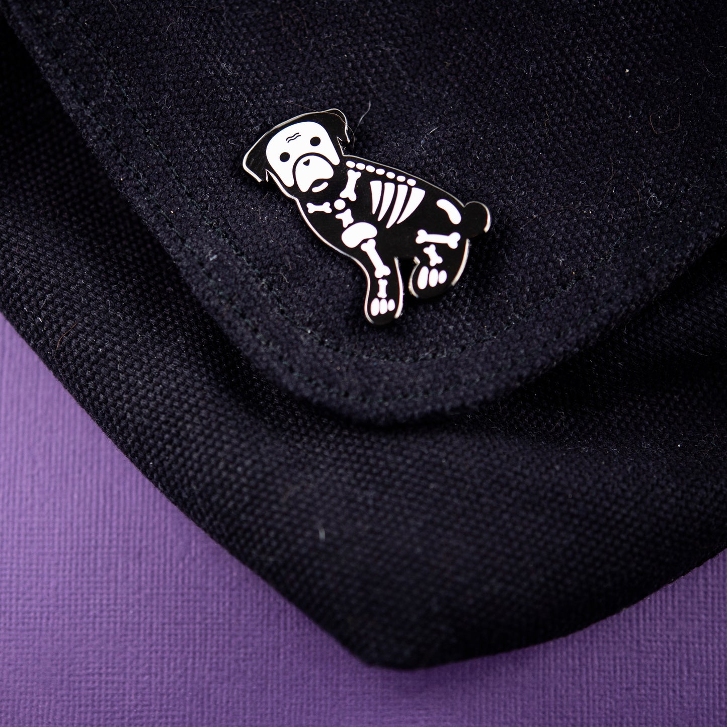 Skelo Pug Enamel Pin
