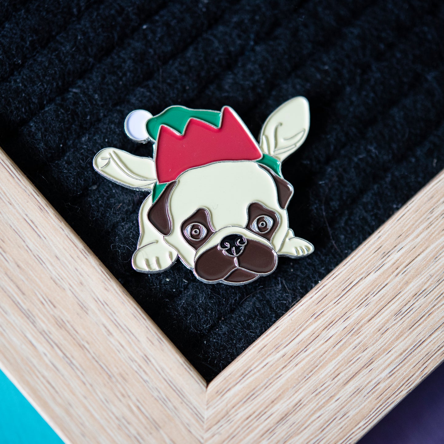 Elf Pug Enamel Pin