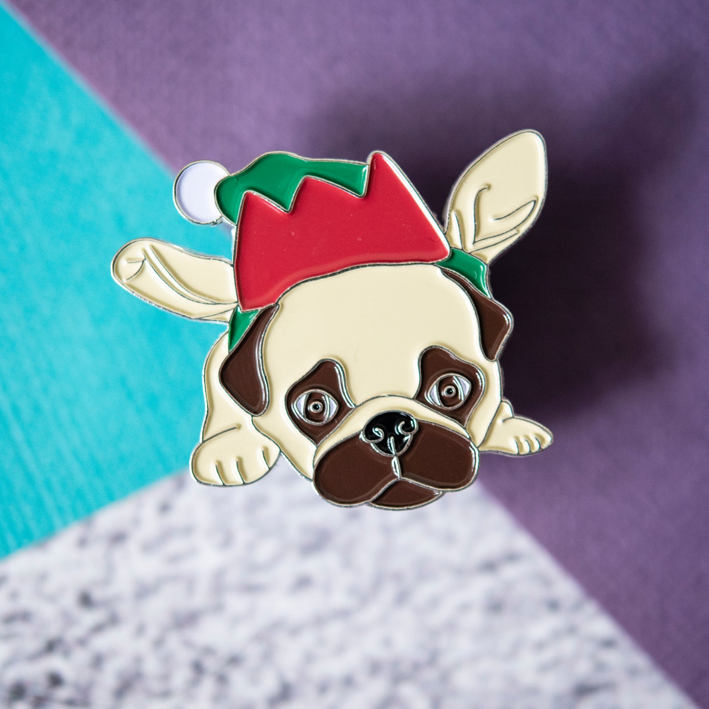 Elf Pug Enamel Pin