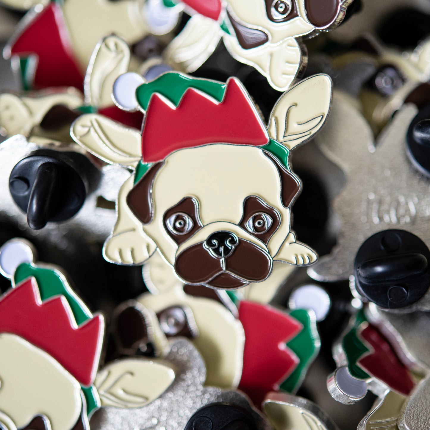 Elf Pug Enamel Pin