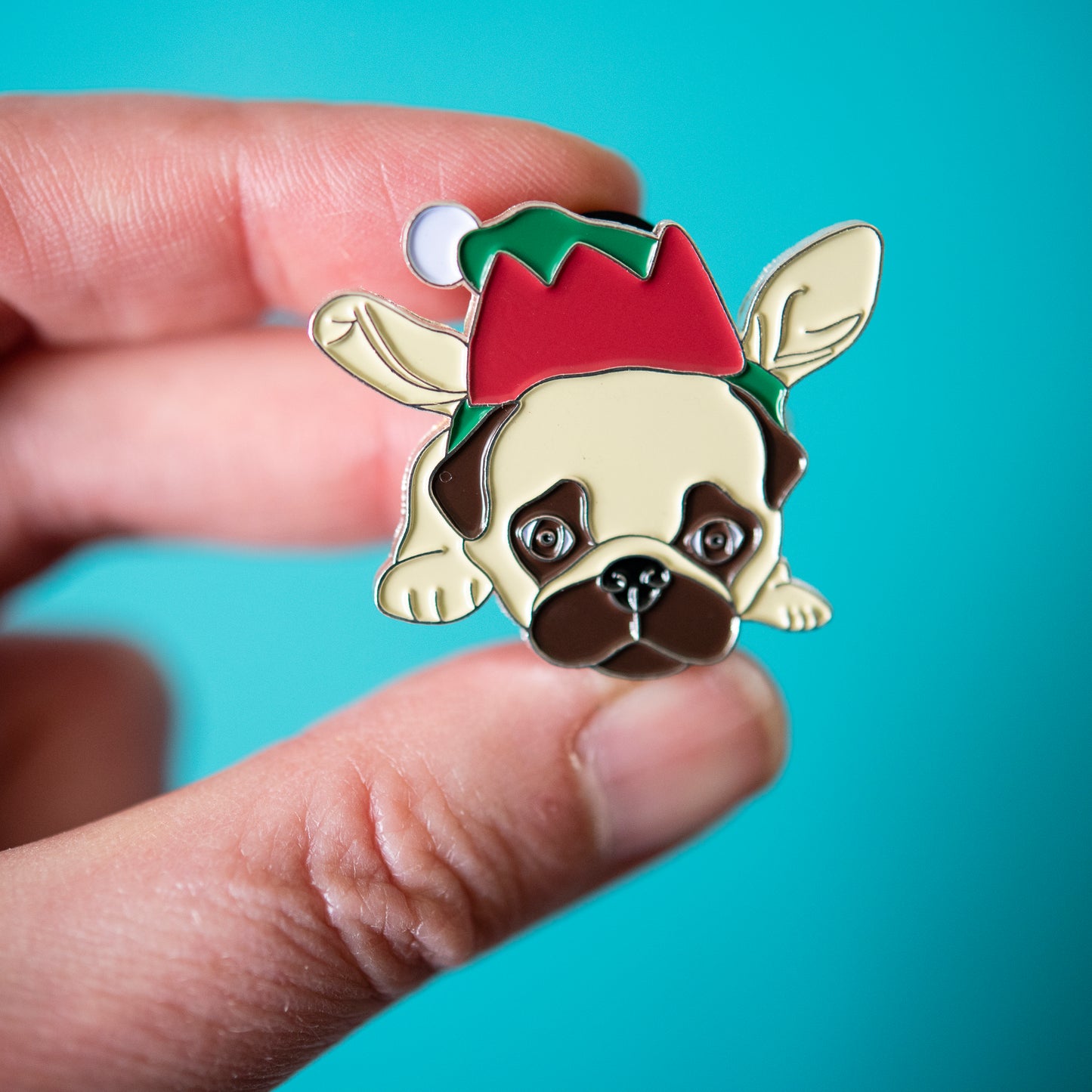 Elf Pug Enamel Pin