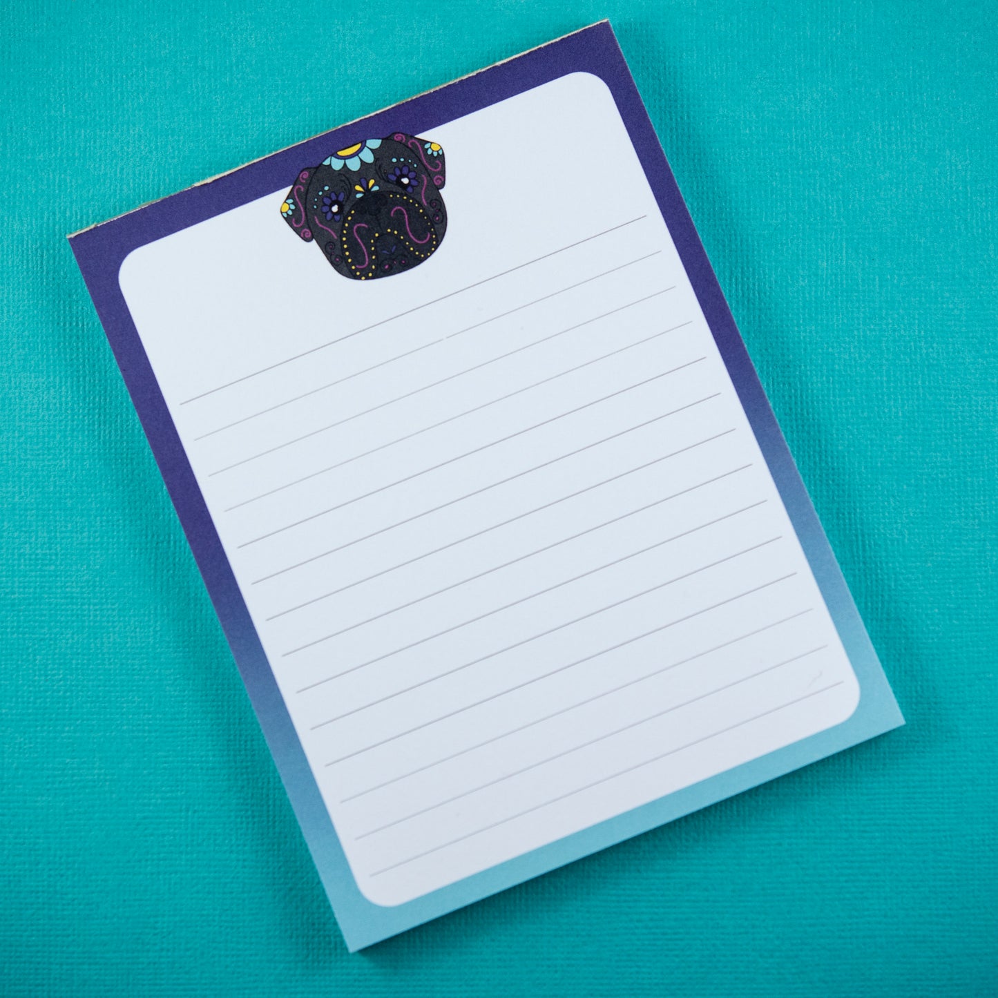 Sugar Skull Pug Notepad