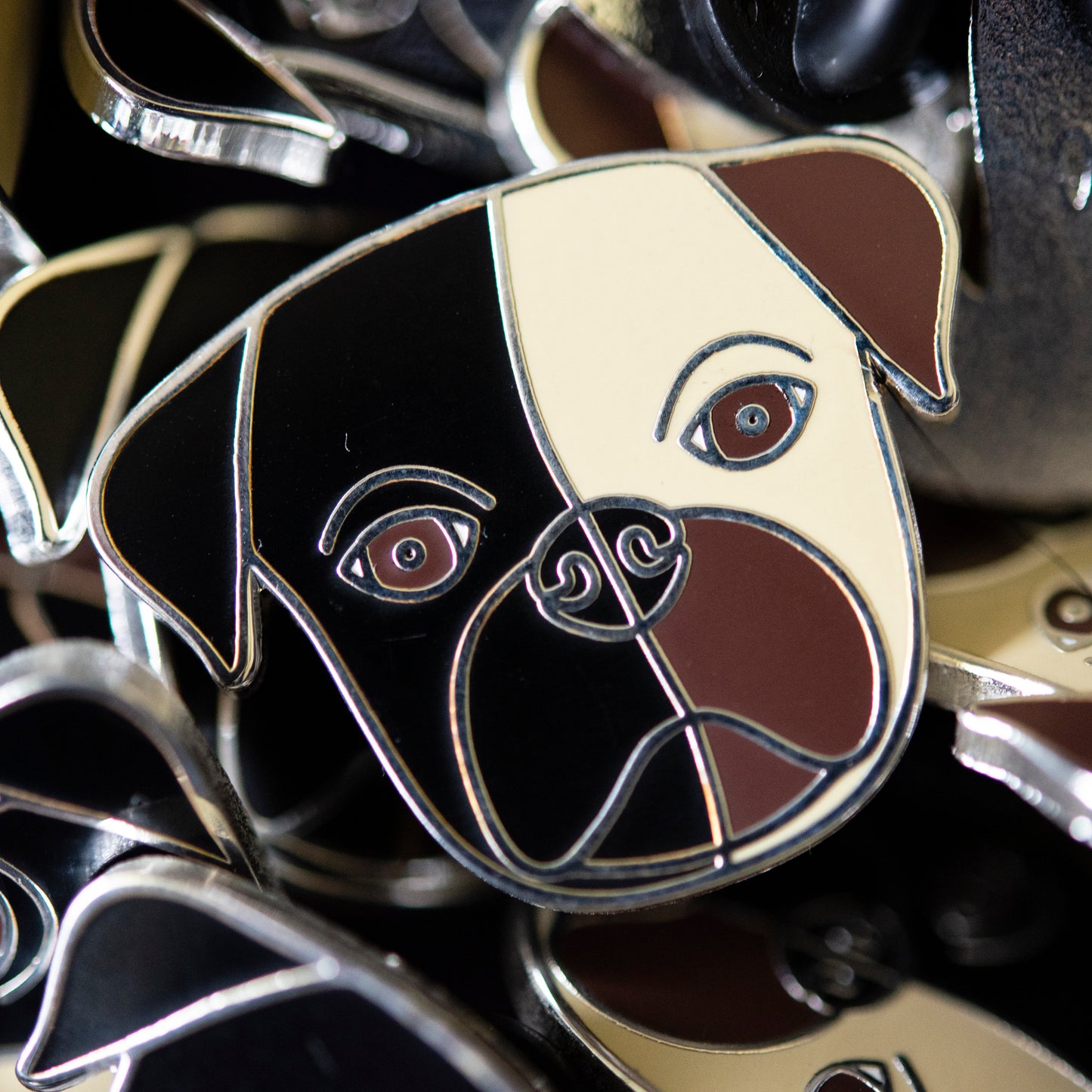 Yin Yang Pug Charity Enamel Pin