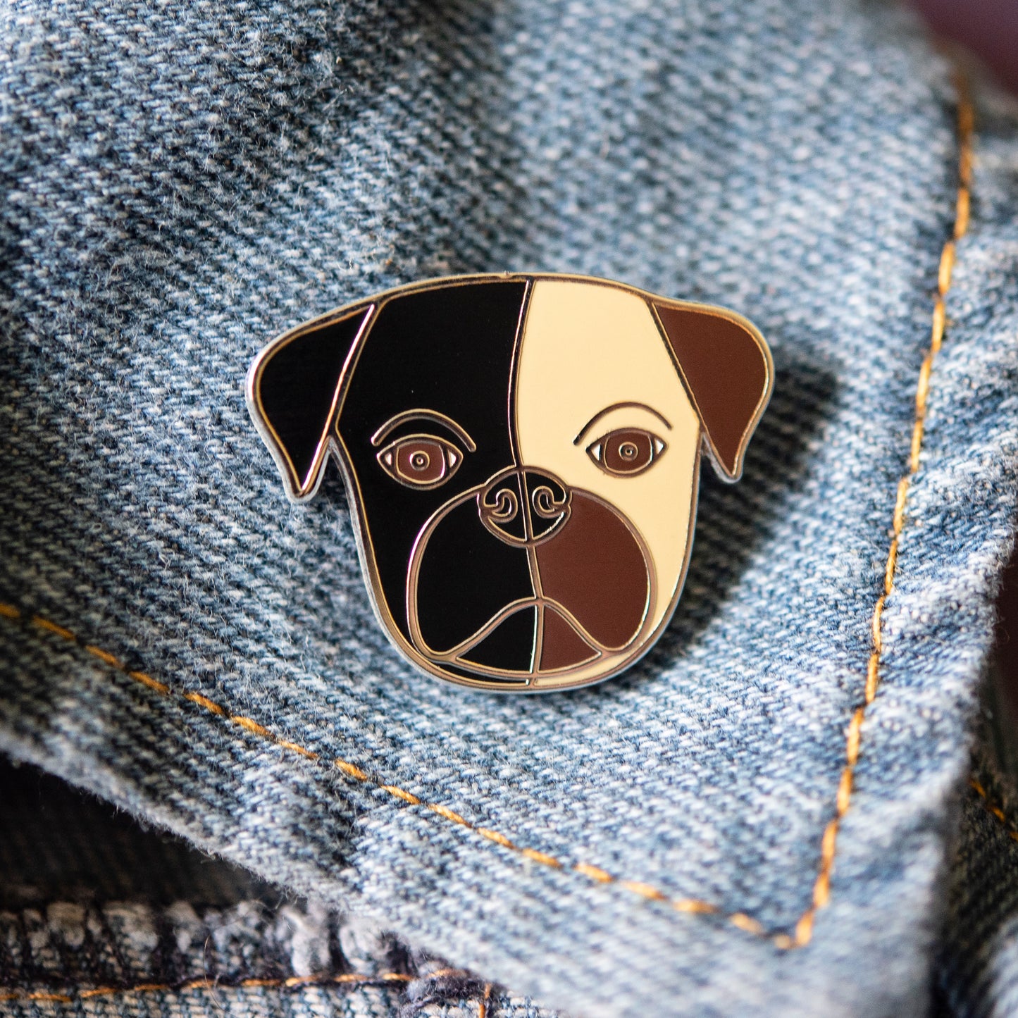 Yin Yang Pug Charity Enamel Pin