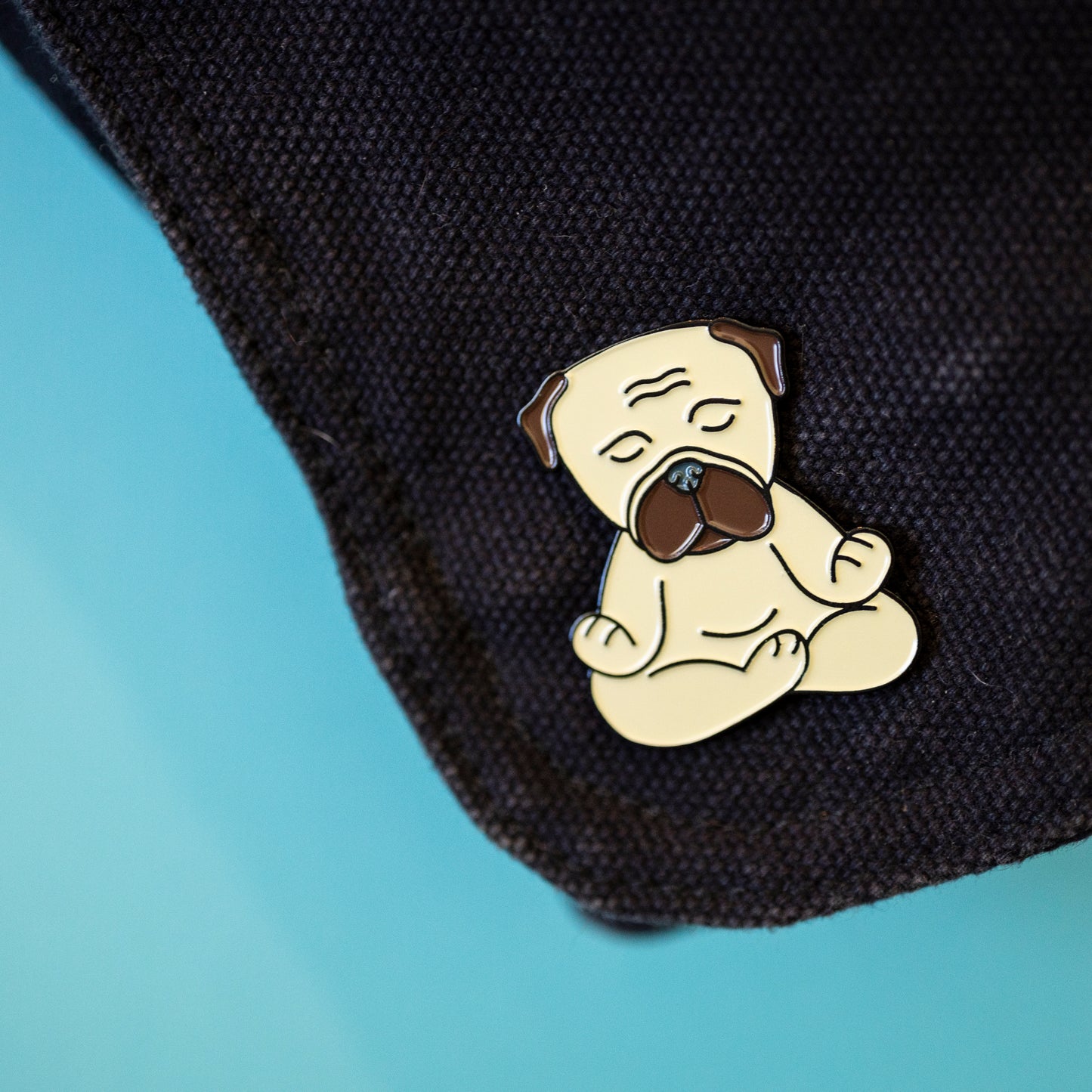 Zen Fawn Pug Enamel Pin