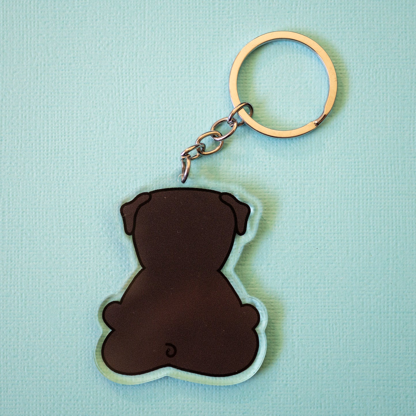 Zen Black Pug Keyring