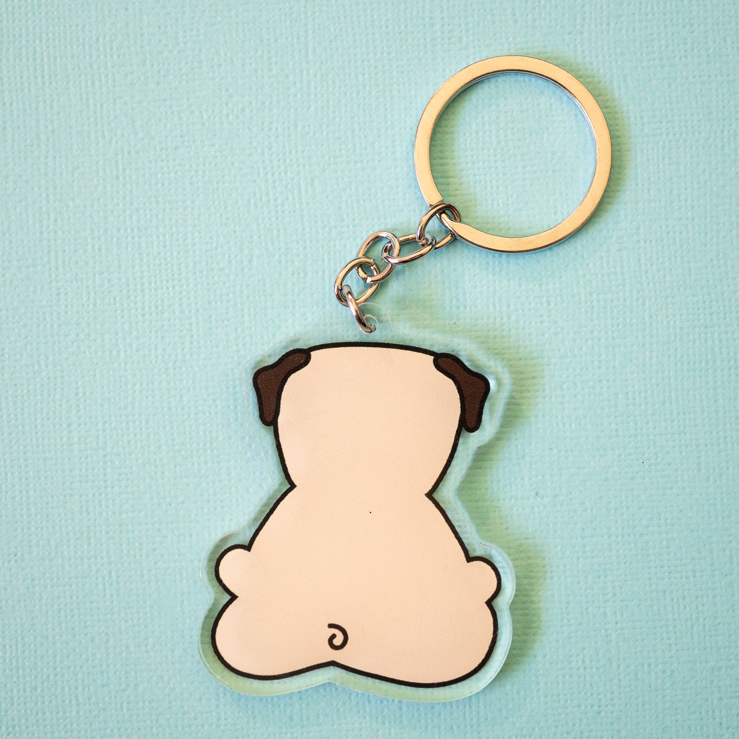 Zen Fawn Pug Keyring