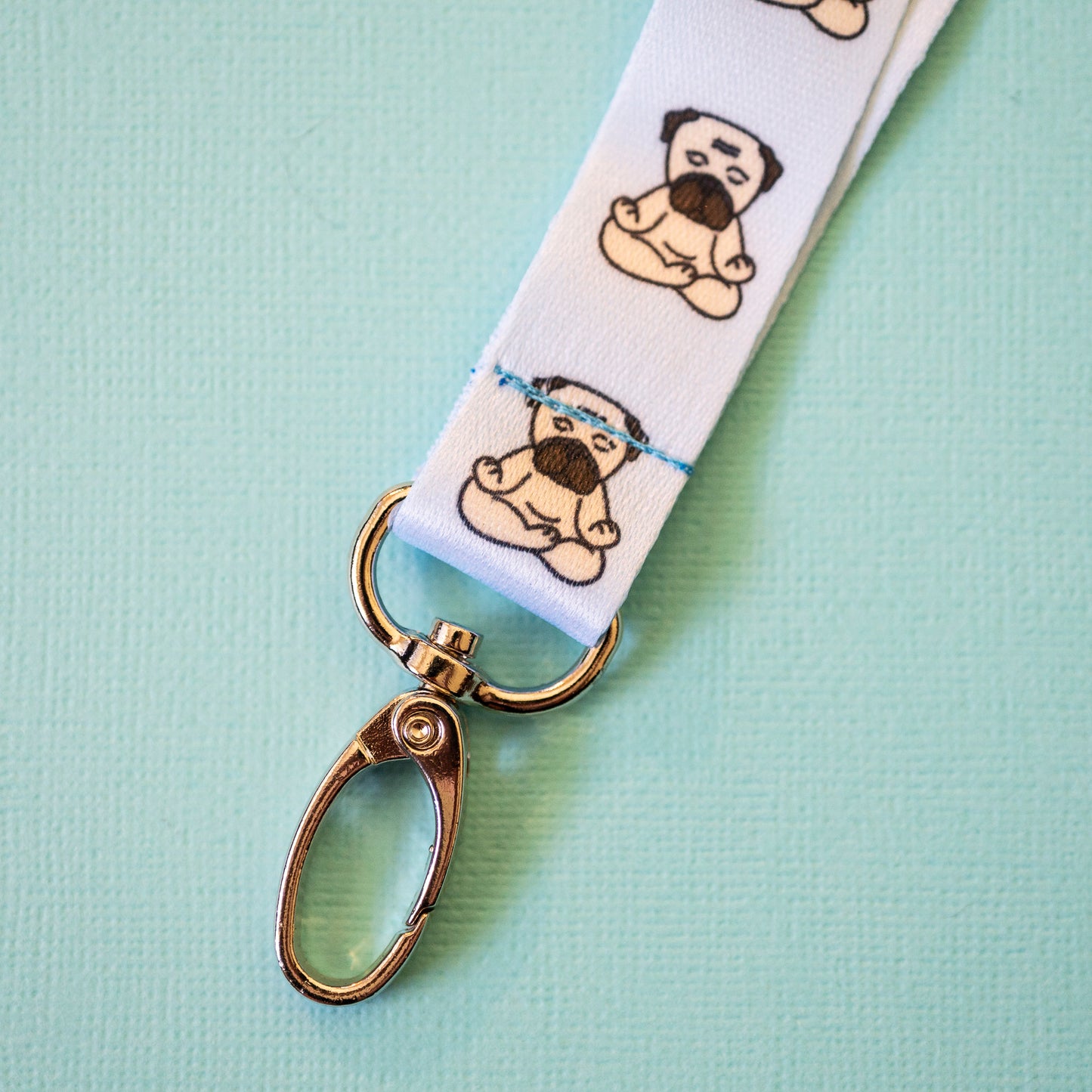 Zen Fawn Pug Lanyard