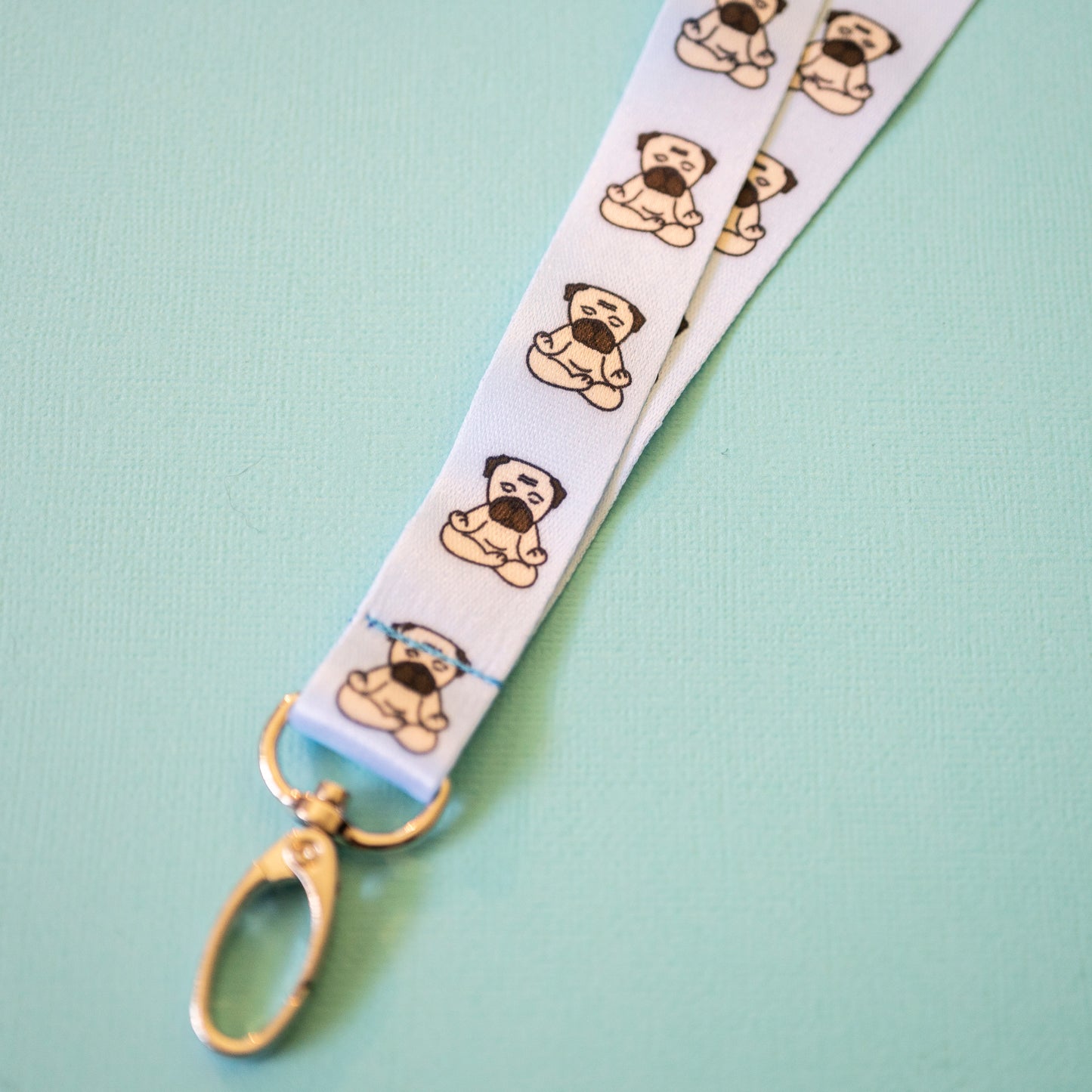 Zen Fawn Pug Lanyard