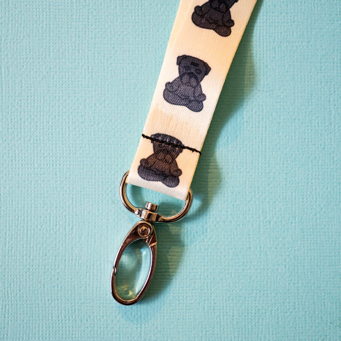 Zen Black Pug Lanyard