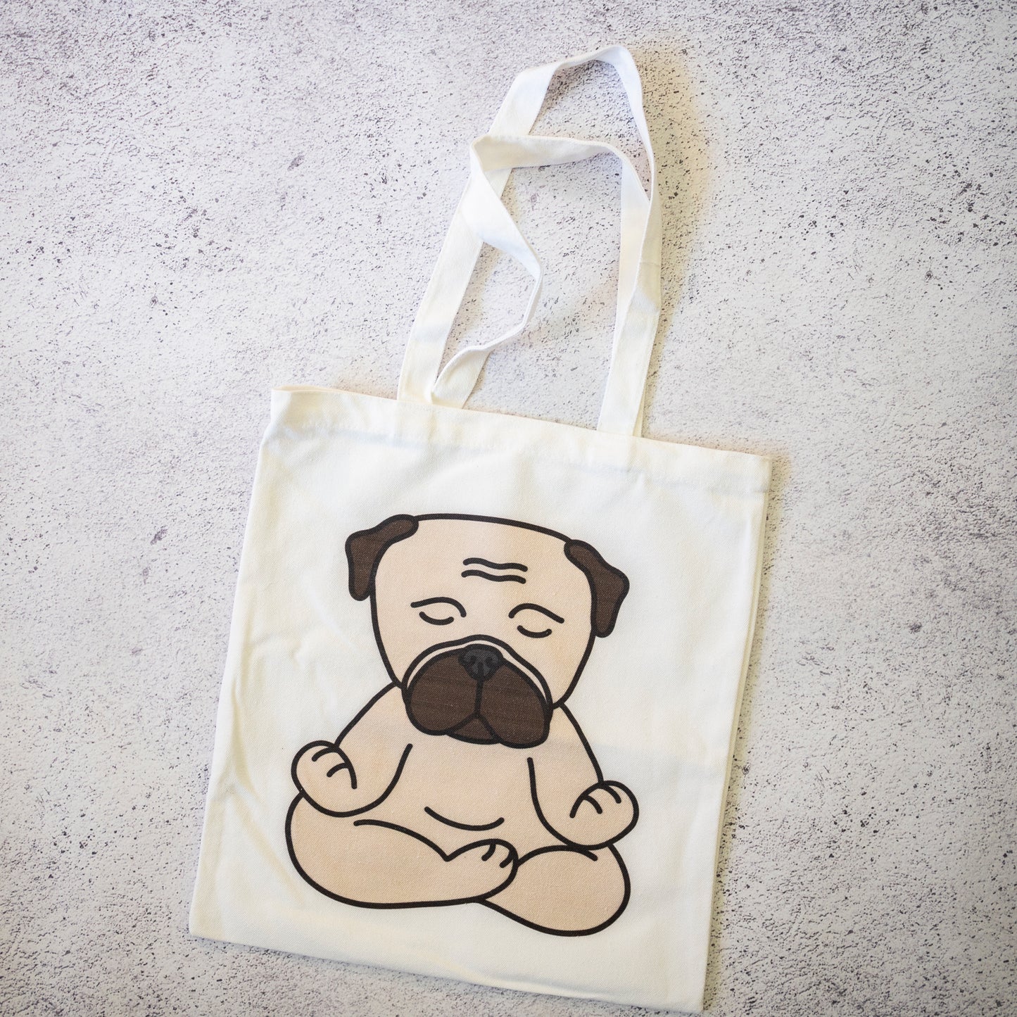 Zen Fawn Pug Tote Bag