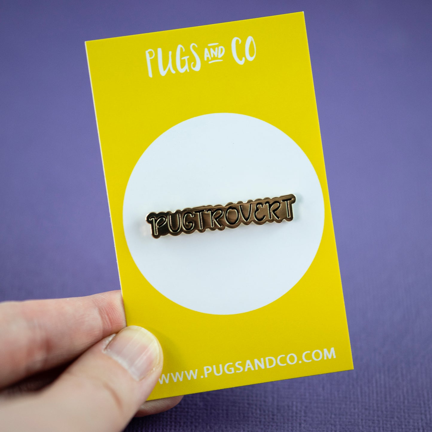 Pugtrovert Enamel Pin