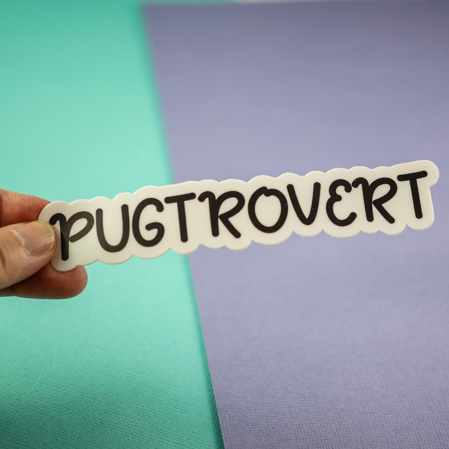Pugtrovert Sticker