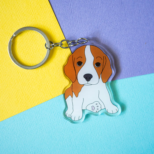 Beagle Puppy Keychain