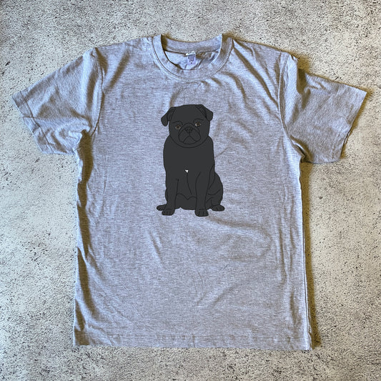 Black Pug Unisex T-Shirt
