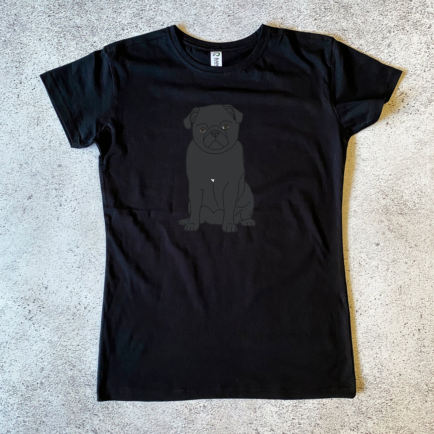 Black Pug Women's T-Shirt
