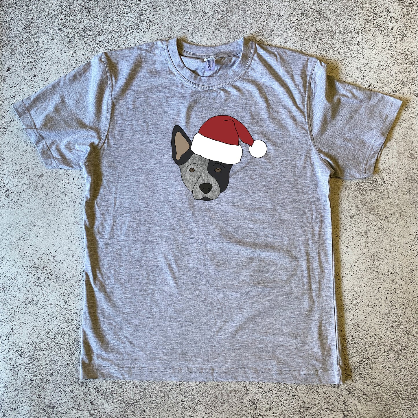 Dog Breed Christmas Unisex T-Shirt - Santa Hat