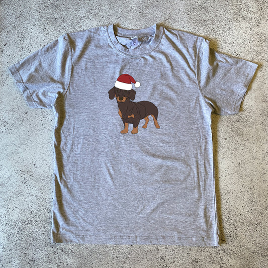 Chocolate & Tan Dachshund Christmas Unisex T-Shirt