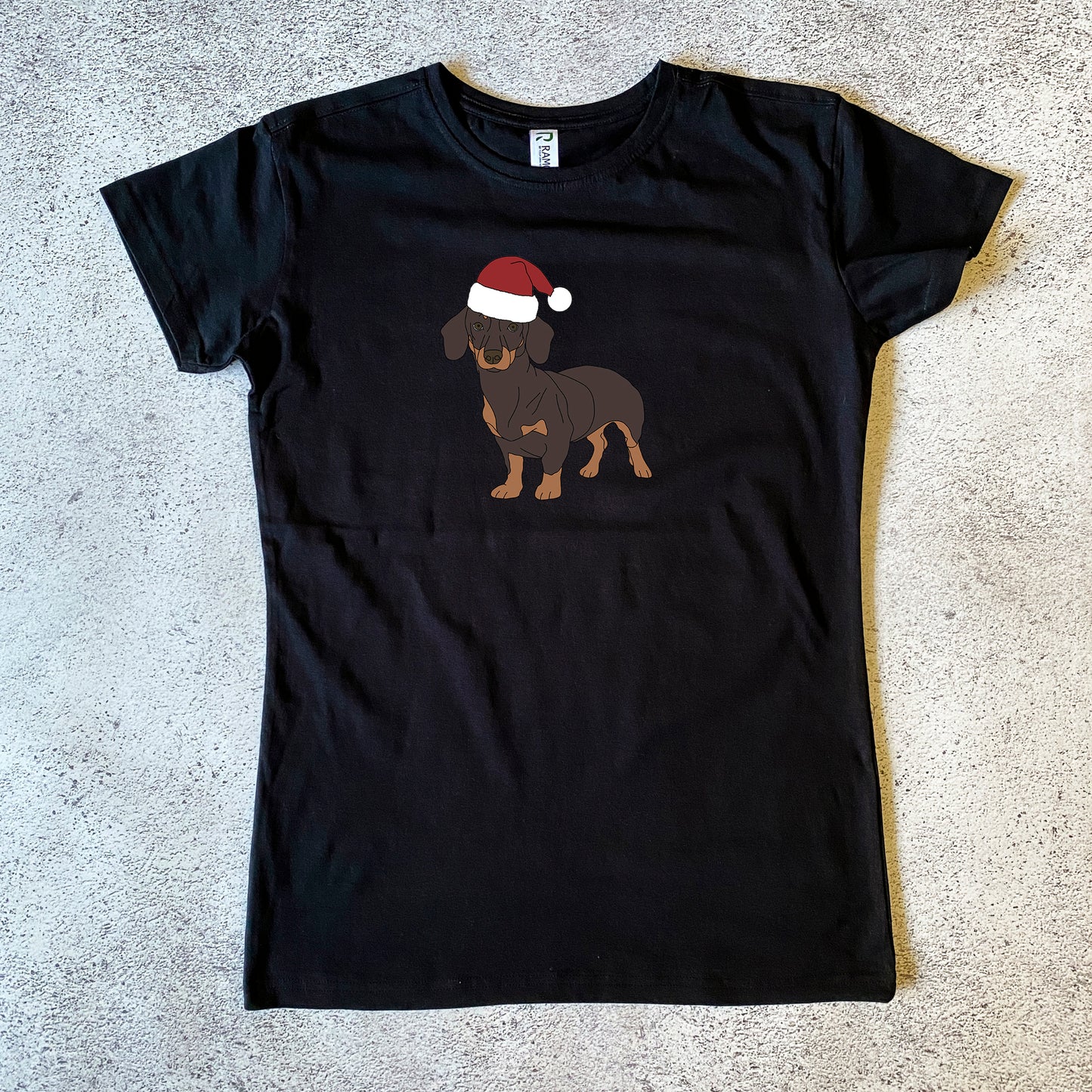 Chocolate & Tan Dachshund Christmas Women's T-Shirt