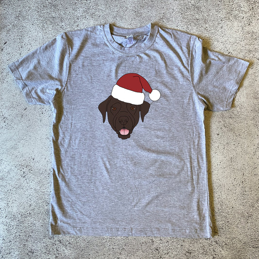 Chocolate Labrador Christmas Unisex T-Shirt