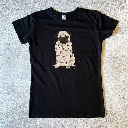 Fawn Pug Christmas Women's T-Shirt