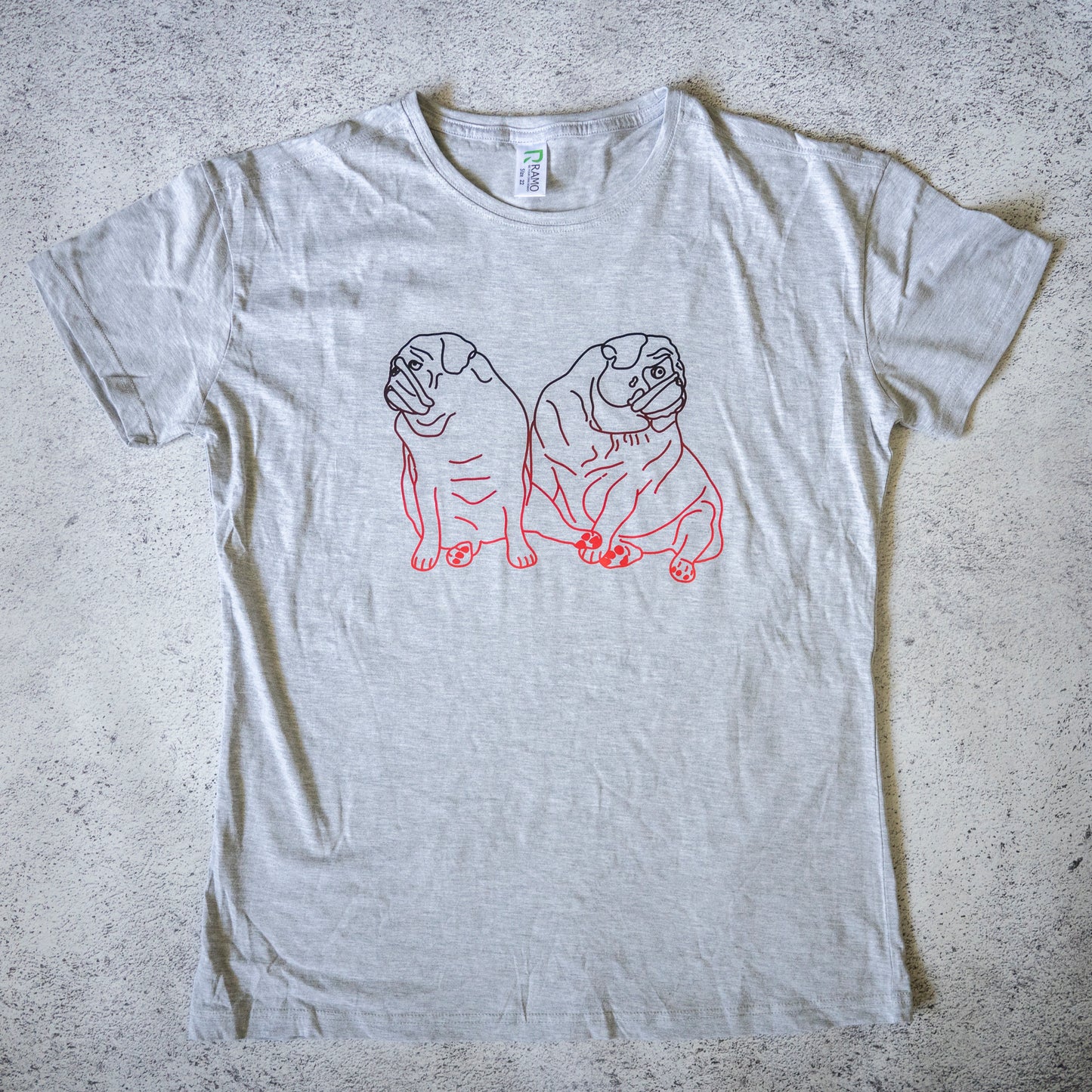 Custom Pet Portrait Women's T-Shirt - Two Pets