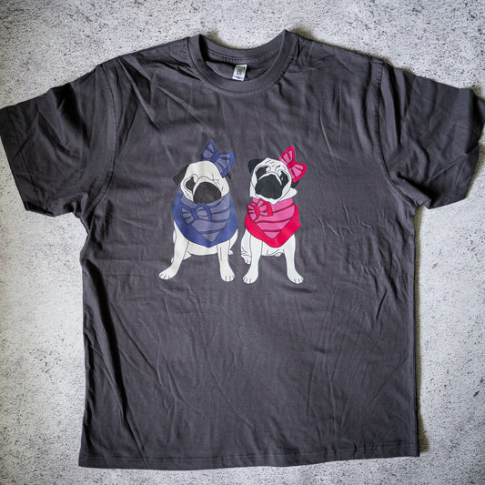 Custom Pet Portrait Unisex T-Shirt - Two Pets
