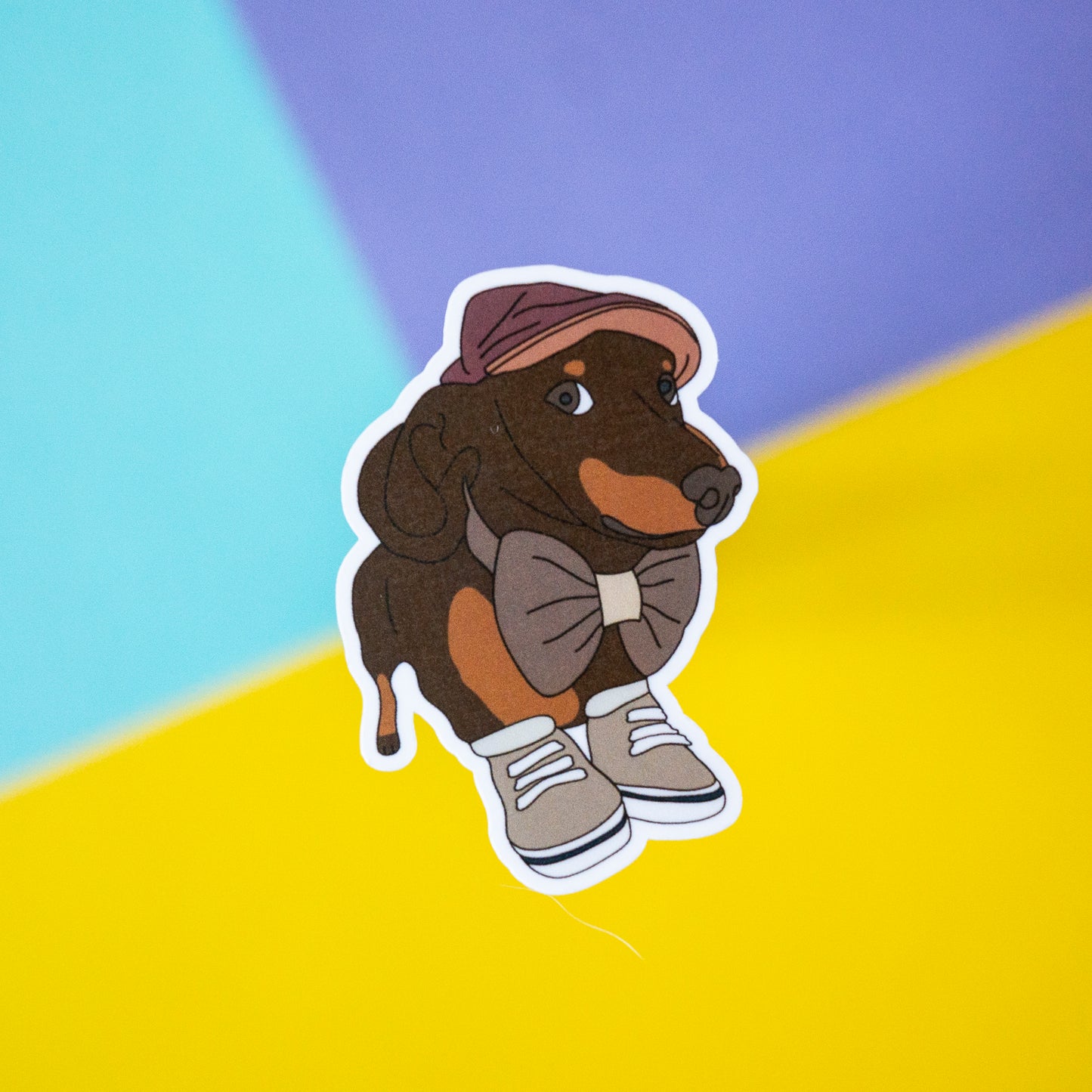 Dapper Dog 3" Sticker - Dachshund