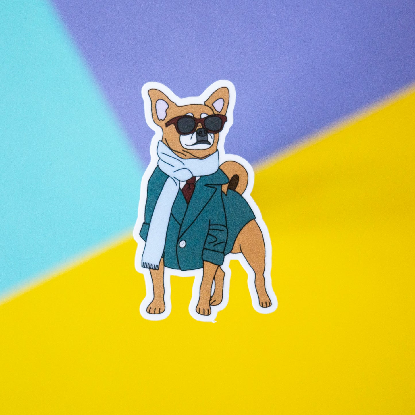 Dapper Dog 3" Sticker - Chihuahua